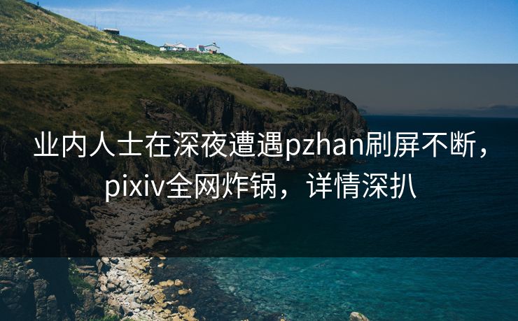 业内人士在深夜遭遇pzhan刷屏不断,pixiv全网炸锅,详情深扒