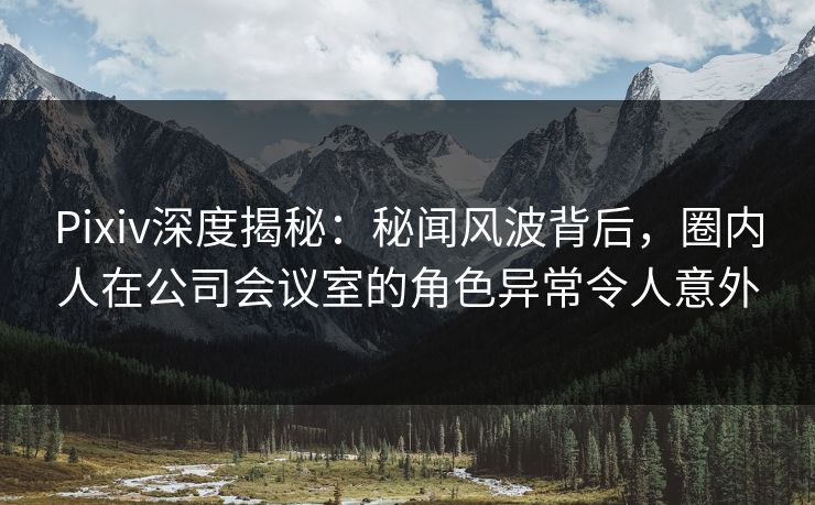 Pixiv深度揭秘：秘闻风波背后，圈内人在公司会议室的角色异常令人意外  第1张